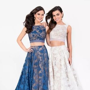 NWT Terani Couture Two-piece Pageant Prom Gown